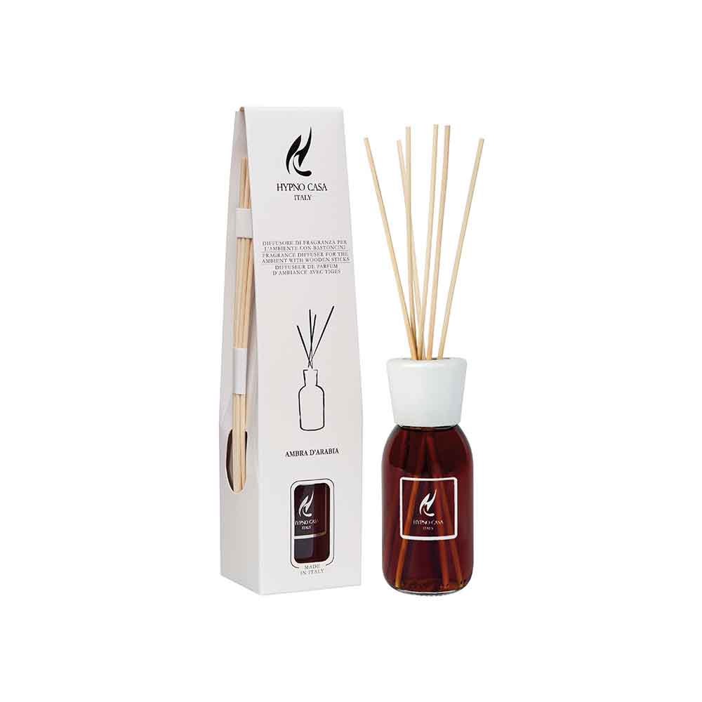 HYPNO CASA - Diffuseur Parfumeur à l'Ambre d'Arabie Eco Sticks 100ml