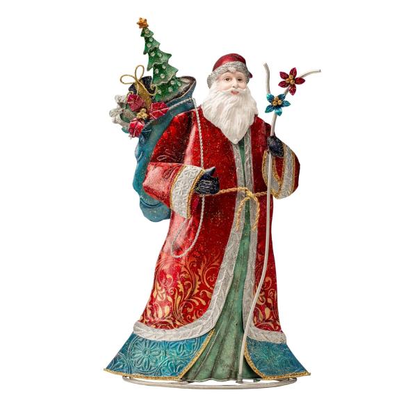 NOEL by Lamart Décoration de Noël Père Noël en métal 36 cm