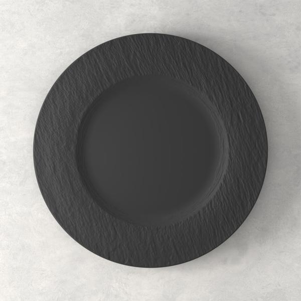 VILLEROY & BOCH Assiette Plate Manufacture Rock Noir 27cm Porcelaine